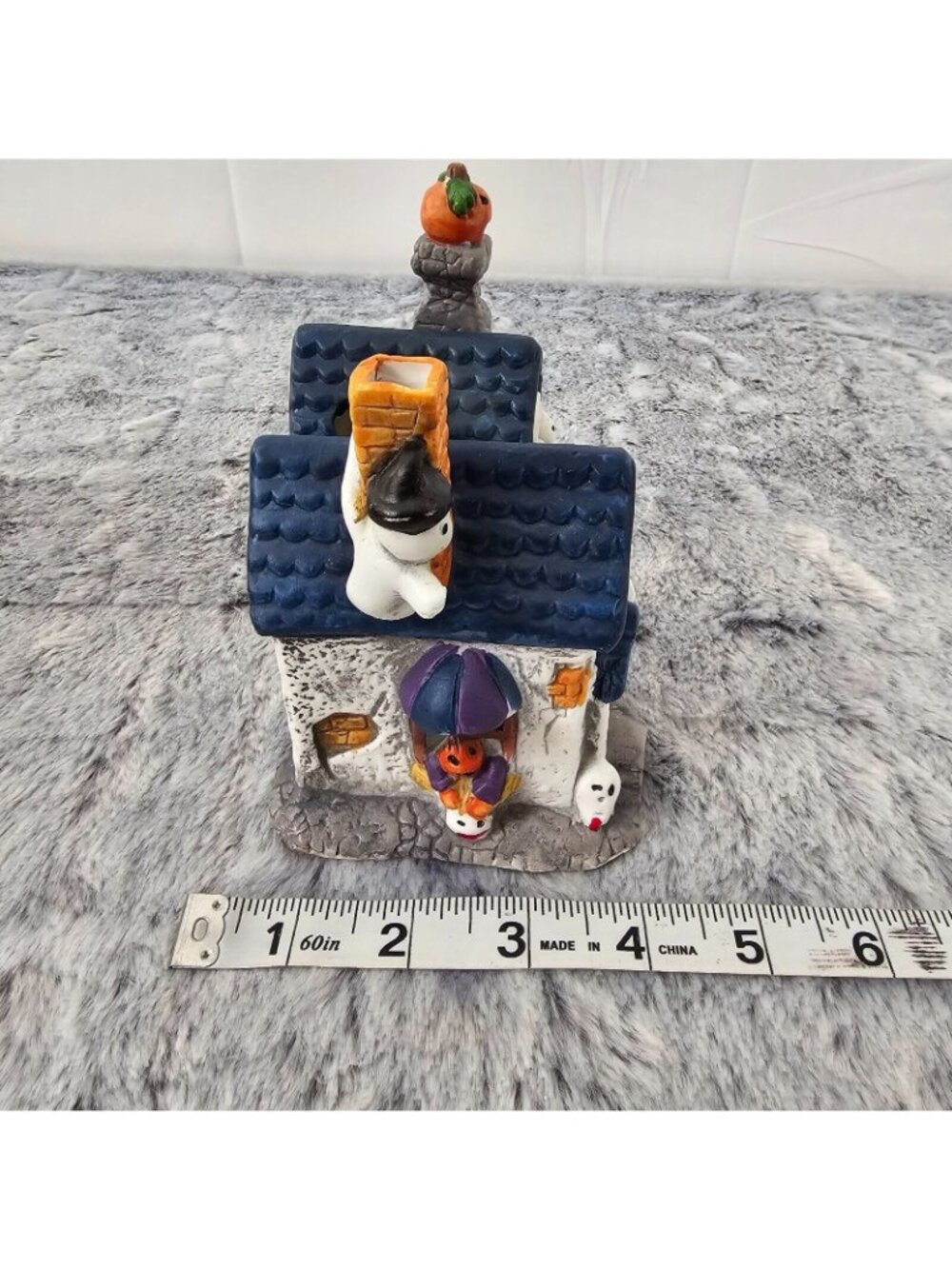 Vintage Halloween Haunted House Candle Tea Votive Holder Village Decor - Picture 12 of 12